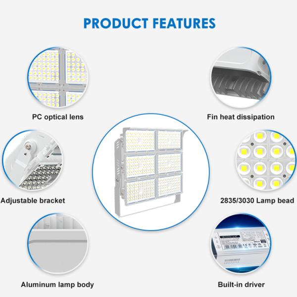 IP66 1200W-1500W Модульные светодиодные подводные светильники для открытого баскетбольного корта