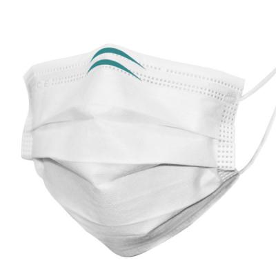 White Protective 3 Ply Disposable Ear Loop Tie On Facial Mask With Customization