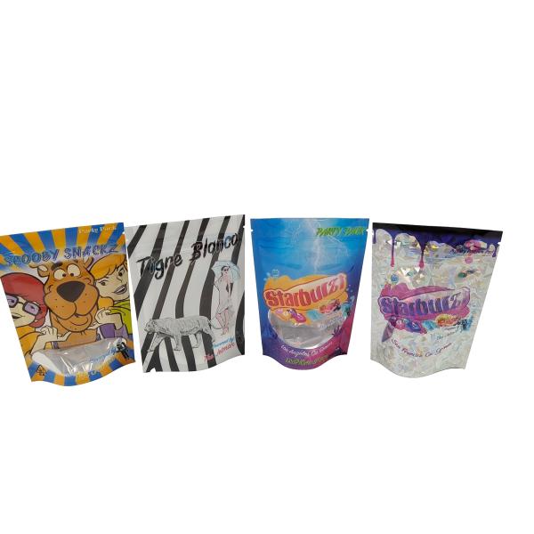 Mylar Bag For Chocolate Bean Sugar Delicious Food Coffee Doypack Stand up Pouch With Hang Hole