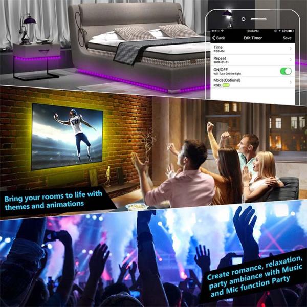 Света прокладки СИД Wifi Dreamcolor 5m 150 СИД водоустойчивый Rgb