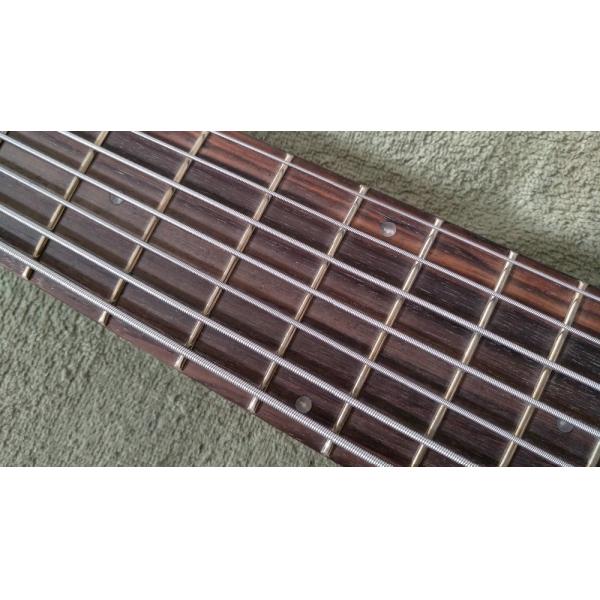 7 Strings Bass Guitar Limited Edition Clear Acrylic Body Rosewood fingerboard inlay Blue LED lamp Electric Bass Guitar