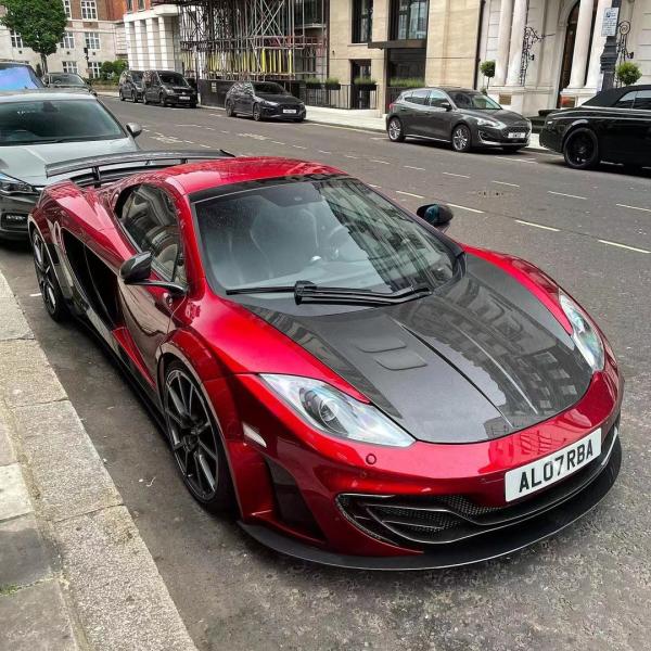MP4 12C Mclaren Body Kit MSY Style Front Rear Bumper Spoiler Widebody Kit Red Black
