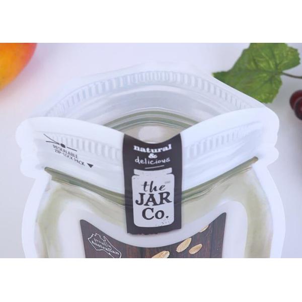 Mason Bottle Shape Custom Snack Bags Recyclable Stand Up Plastic Food Bag