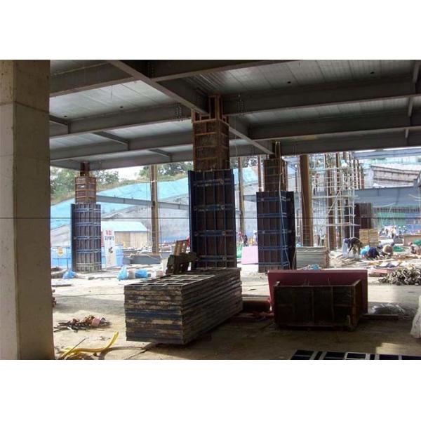 Steel Frame Concrete Column Forms , Rectangular Column Formwork With Plywood