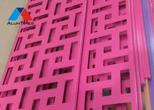 Engraved Perforated Aluminium Decorative Panel PVDF Coating For Exterior Wall