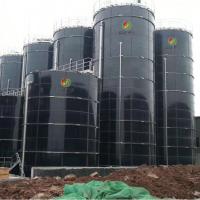 Geração da energia do biogás da planta do biogás das águas residuais em linha