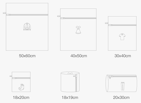 Мешок для белья полиэстера стиральной машины 60x50cm для гостиницы домочадца