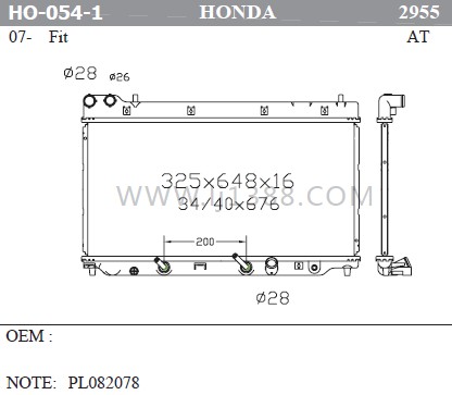 19010-PWJ-Z51 19010-PWA-E01 Motorcycle Aluminum Radiator Honda Fit 01