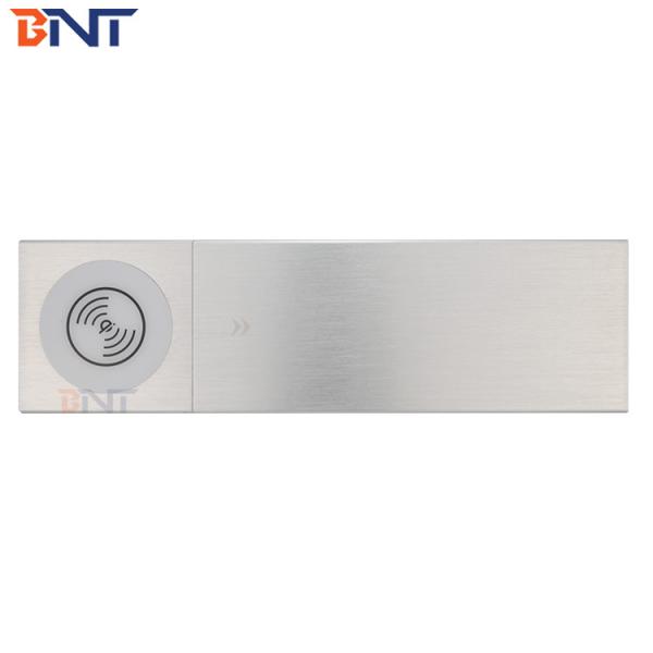 BNT Office Wireless Charger Hidden Manual Slip Open Cover Tabletop Socket with Aluminum Alloy Cover