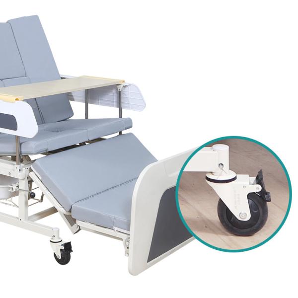 Adjustable Multifunctional Manual Hospital Bed With Rails