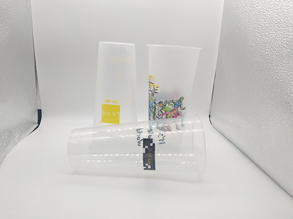 Plastic 3D Lenticular Cup Dia 90*Height 177 mm Size , Promotional Plastic Cup