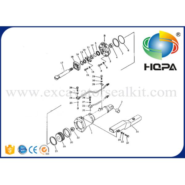 175-63-05140 1756305140 equipos D150A-1 D155A-1 2 D155A-2A del cilindro de la inclinación de cuchilla de KOMATSU