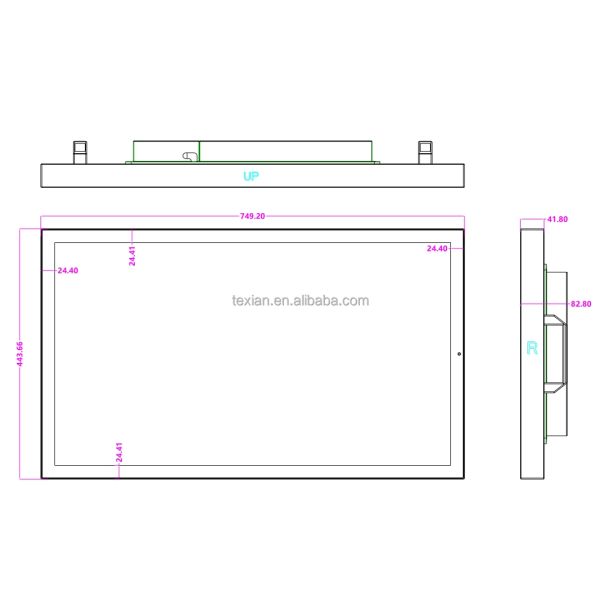 32 Inch 3000Nits High Brightness IP67 Waterproof Outdoor LCD Display with 1920x1080 Resolution Digital Signage