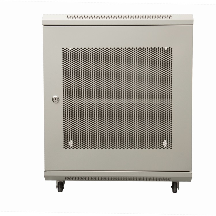 Stock 12U 530*400*600 Network Server Cabinet with Toughened Glass Door or Mesh Door