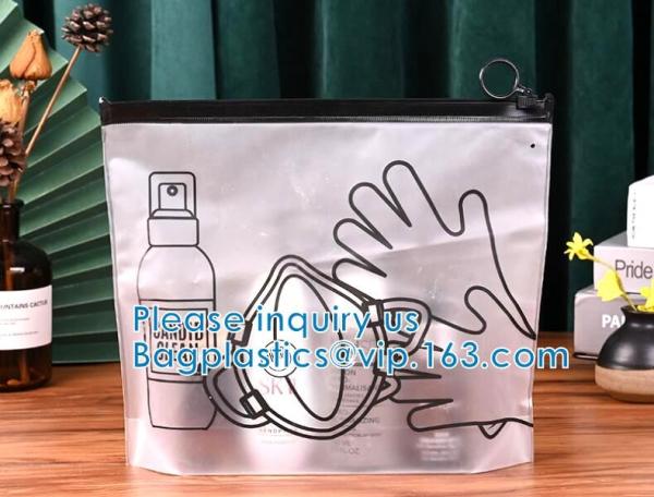 Biodegradbale, Make Up Pouch With Zippe, Travel Toilet Cosmetic Bag, Bikini Zip Lock Slider Packaging Bag
