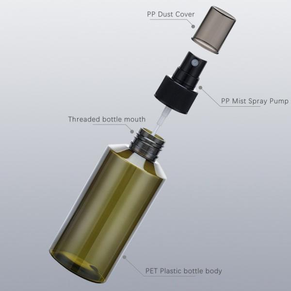 100ml 150ml Green Amber PET Hydrosol Toner Spray Bottle Cosmetic Packaging