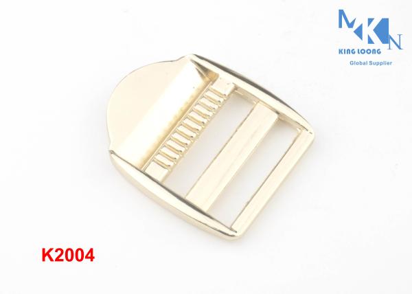 Double Heel Bar Belt Metal Backpack Buckles , Metal Strap Adjuster Buckle