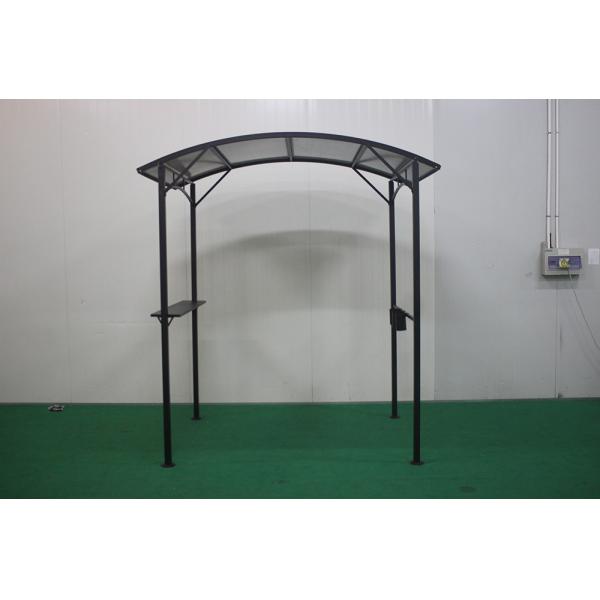 Hardtop BBQ Gazebo Outdoor Pavilion Tent Four-Corner Roof Pavilion with Hardtop