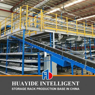 A25: Estantes de mezzanine suportados por estantes de cartão, estantes de fluxo de cartão, estantes de vários níveis, estantes de armazenamento de armazém