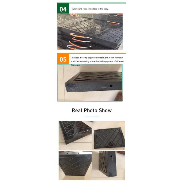 Professional Trucks 30mm Plastic Crane Outrigger Pads Mat Stabilizer Uhmwpe Black