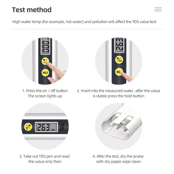 TDS-M2 Portable Pen Digital TDS Meter for Accurate Water Filter Measurement 0-9990Ppm