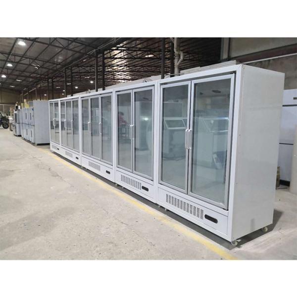 1600L 800W Commercial Glass Door Coolers Glass Display Fridge