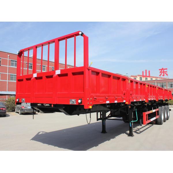 4 оси 40-60 тонн падающей боковой стены ограждения полуприцеп для транспортировки песка