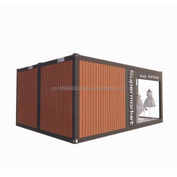Wall 100mm Wave Sandwich Panel Hotel Container Store Customizable Flat Packaging Quick Installation Prefabricated House