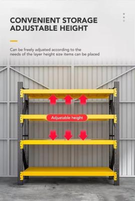 Light Duty Industrial Steel Storage Shelves Units , Warehouse Storage Racks Adjustable
