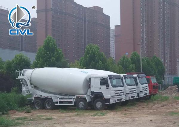 371HP 10cbm 8x4 Concrete Mixer Trucks with EURO2 Standard , Diesel Truck