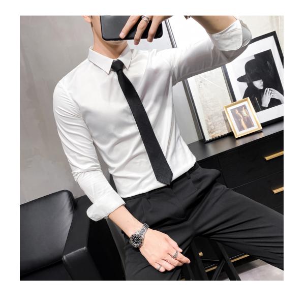 Knitted Long Sleeve Slim Fit Shirts For Men Popular Choice for Adults