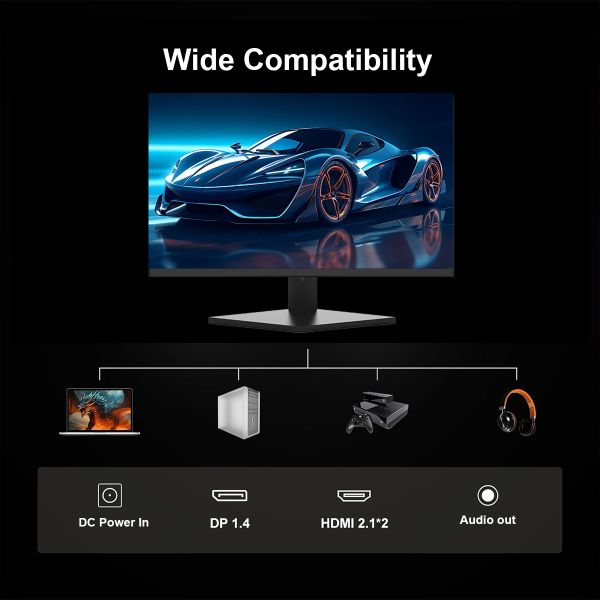 25-Inch Widescreen Gaming Monitor: 1920*10801K IPS Panel  180Hz High Refresh Rate with Motion Blur Reduction (Smooth Visuals for Fast-Paced Games)