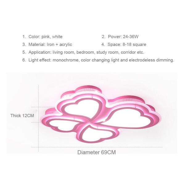 Kids ceiling Led lights for bedroom study room pink white Color (WH-MA-103)