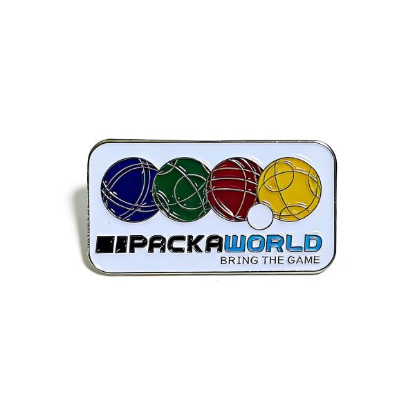 Make your own sparkly enamel pin with soft or hard finish, UV print, and adorable cartoon design.