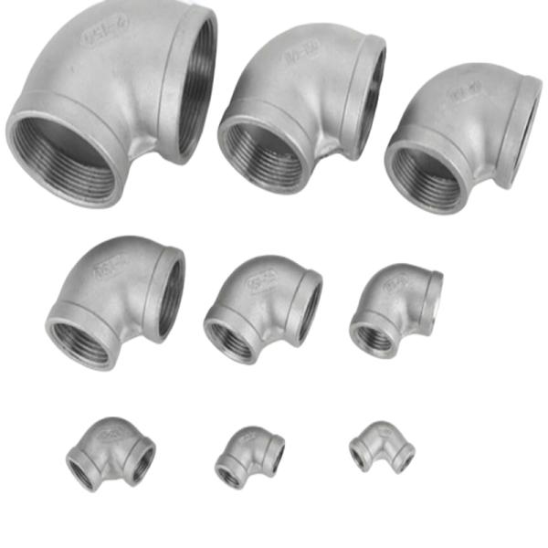 90 градусов SS304 Sch80 продел нитку штуцер локтя томительно-тягучий