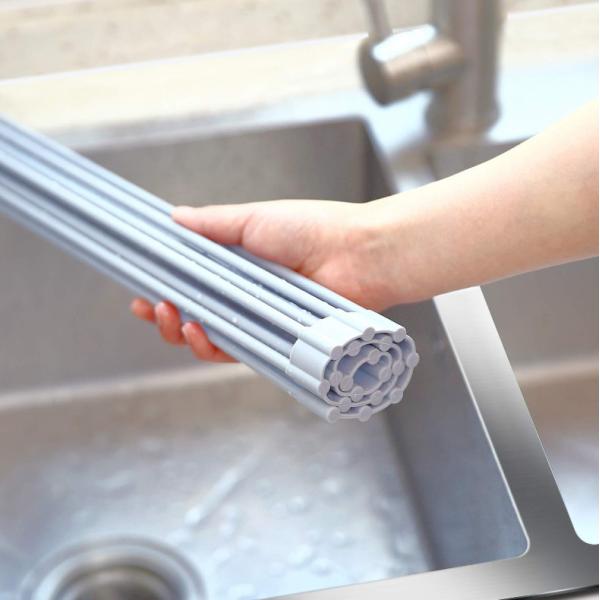 Универсальный свертывая стеллаж для просушки блюда циновка раковины силикона 12.7In x 20.5In