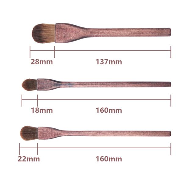 9pcs Luxury Makeup Brush Kit , Log Wooden Handle Personalized Eye Powder Brushes