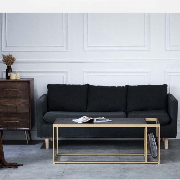 Modern Living Room Furniture Gold Console Table with Simple and Elegant Gold Design