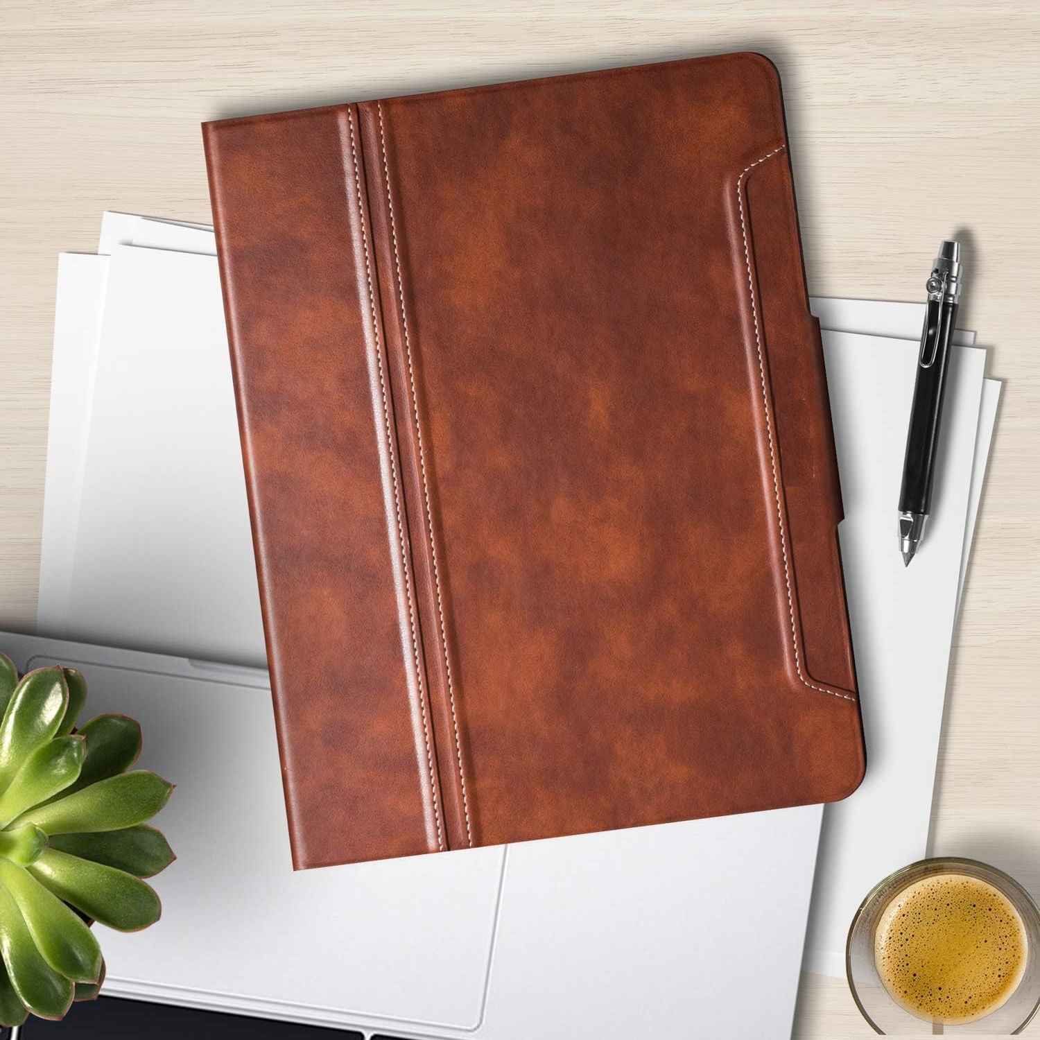Custom Leather Tablet Case for iPad Air Pro 13 11 10.9 Inch With Designs Business Cover Shockproof ODM OEM Logo Material