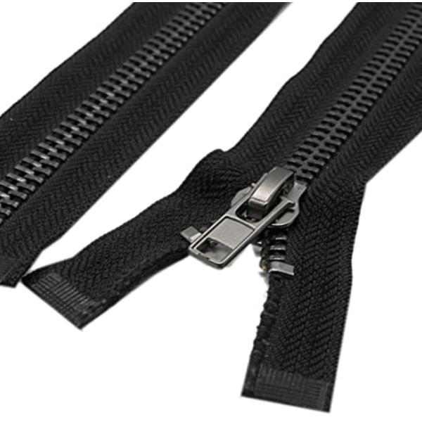 Abrasión indecolorable de la cremallera metálica negra resistente del níquel resistente