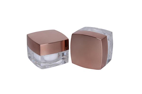 Formas quadradas Acrílico 5 ml frascos vazios de creme Od 35mm para teste de olho