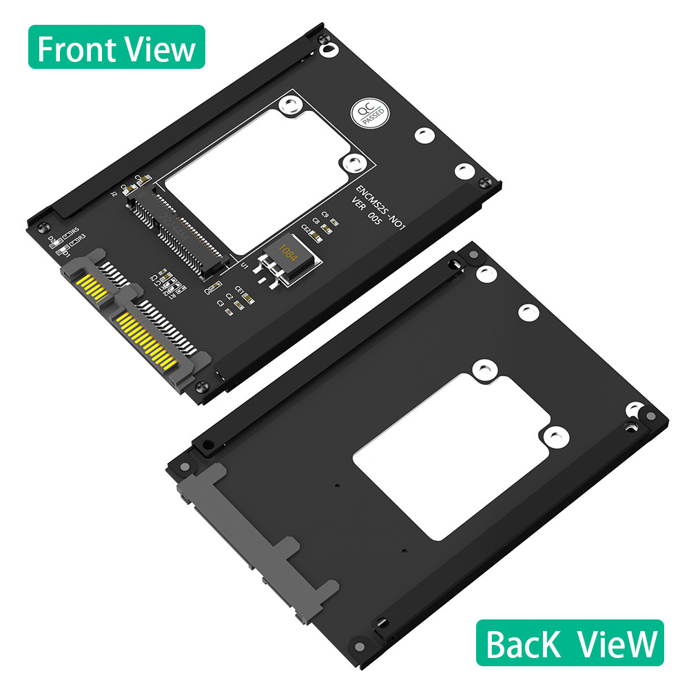 Алюминиевый 6Gbps MSATA SSD к 2,5  SATA III адаптер