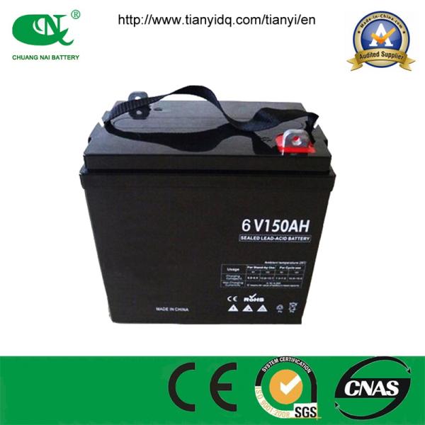 6V150ah Sealed Lead Acid Battery with CE Approval for Golf Cart