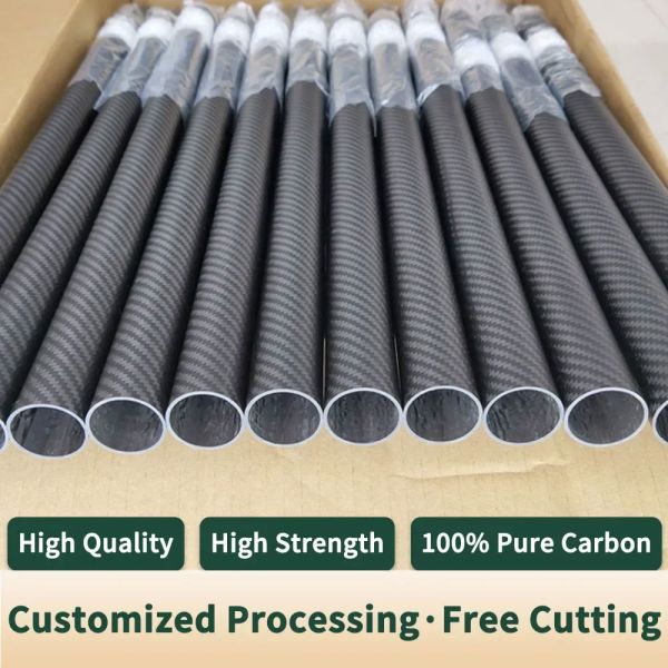 3K Twill Carbon Fiber Pipe Lightweight Durable Carbon Fiber Round Tube