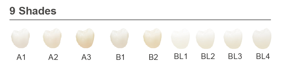 Ultra Translucency Multilayer Dental Zirconia Blank Aesthetics Selection