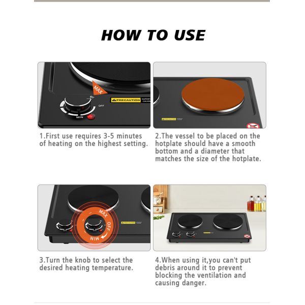 Professional Kitchen Electric Stove Featuring Multiple Heat Settings and Easy Cleaning Design for Food