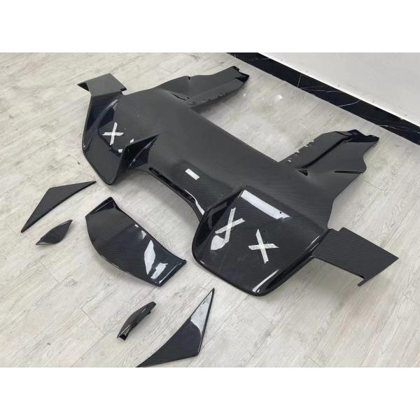 Vende como pasteles calientes para McLaren MP4-12C 625C 650S Kit de cuerpo de fibra de carbono mejorado 675LT estilo falda lateral difusor trasero