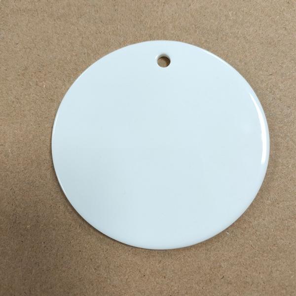 3'' Sublimation Ceramic Blanks Christmas Ceramic Pendant For Sublimation Printing