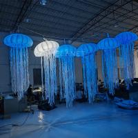 Pendurado Luz LED colorida Balão de Medusa Inflavel Para Decoração