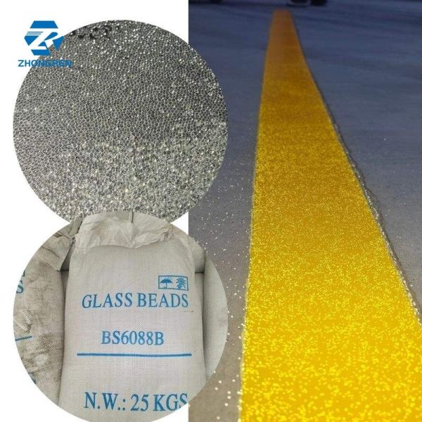High Reflective Glass Beads for Road Marking Paint BS6088 Class A and B with 75-1400μm Size and Environmental Friendly